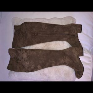YSL BB20 Thigh High Boots in Brown Suede